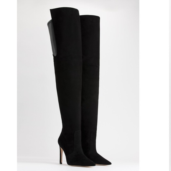Good American The Emma Boot | Suede Black001 - Picture 1 of 4